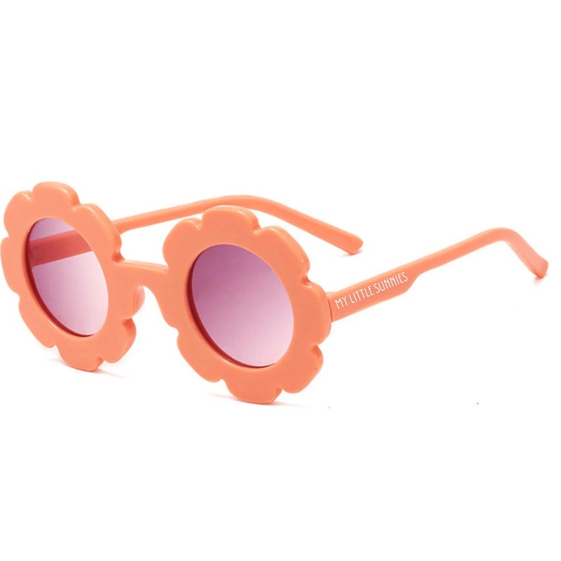 My Little Sunnies Round Flower Sunglasses Peach