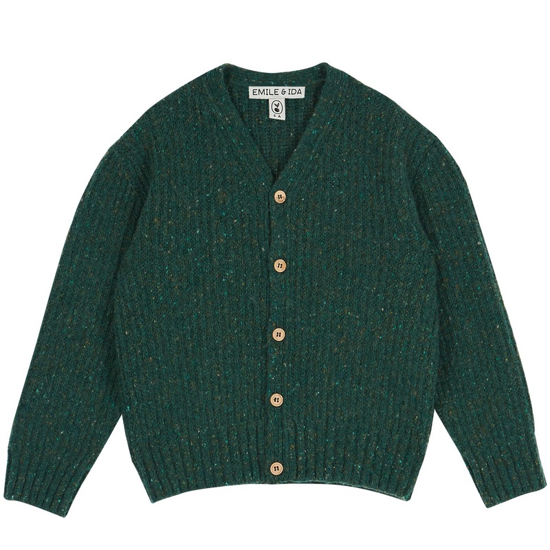 Emile et Ida Cardigan Vert Puce