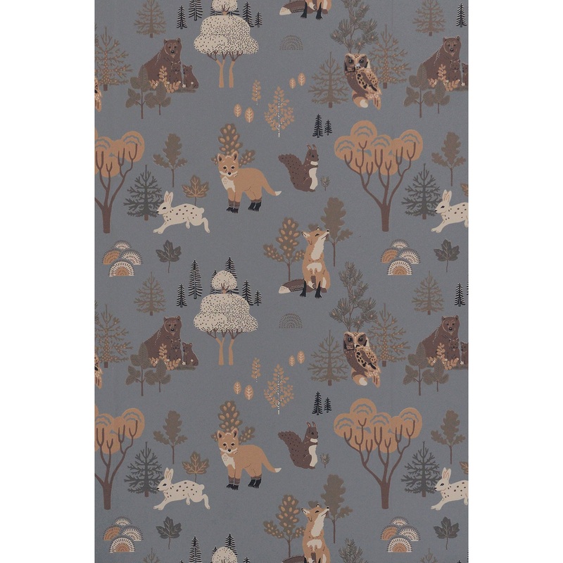Majvillan Wallpaper Deep Forest Midnight Blue (Pre-Order; Est. Delivery in 2-3 Weeks)