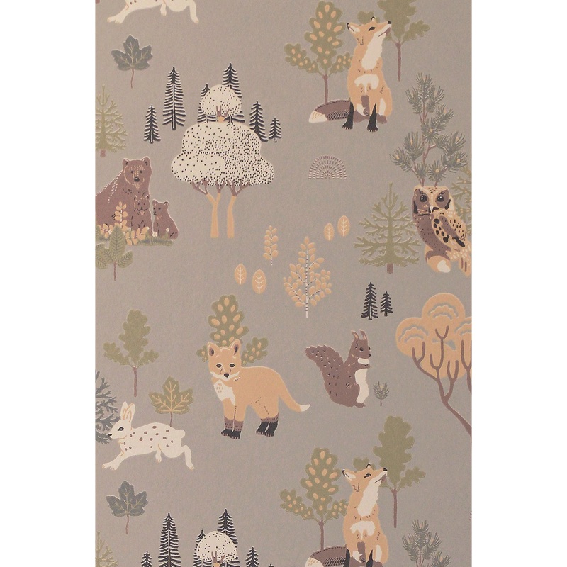 Majvillan Wallpaper Deep Forest Mystic Grey (Pre-Order; Est. Delivery in 2-3 Weeks)