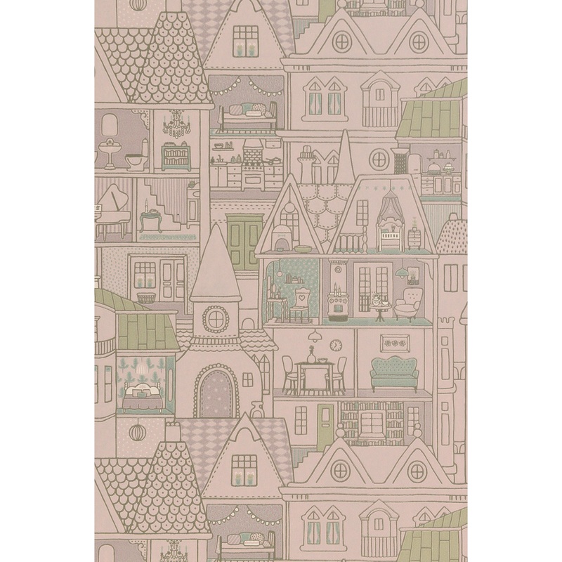 Majvillan Wallpaper Dollhouse Soft Lilac (Pre-Order; Est. Delivery in 2-3 Weeks)