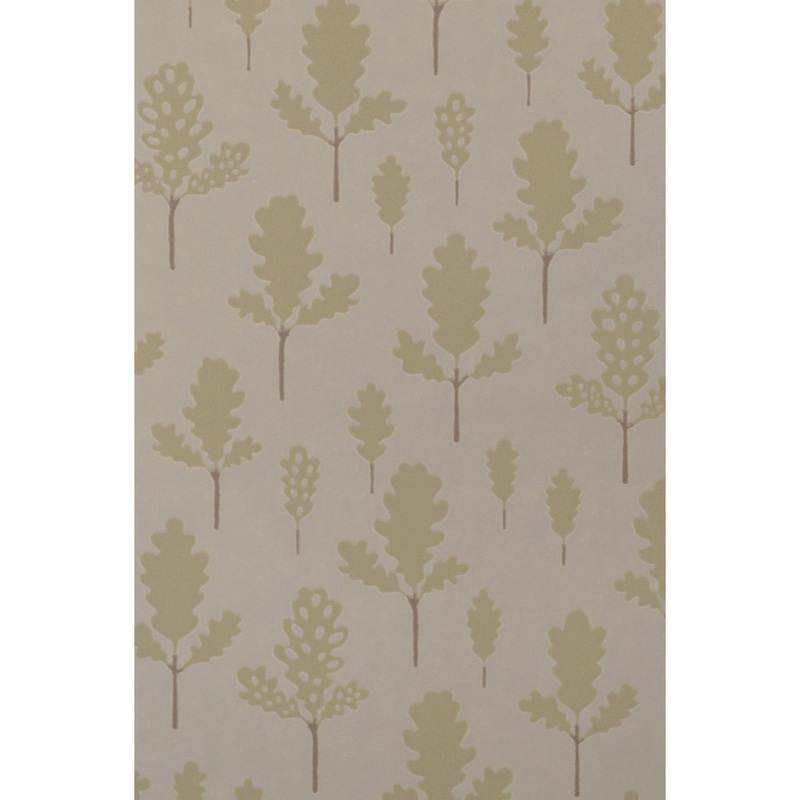 Majvillan Wallpaper Oak Greige Blue (Pre-Order; Est. Delivery in 2-3 Weeks)