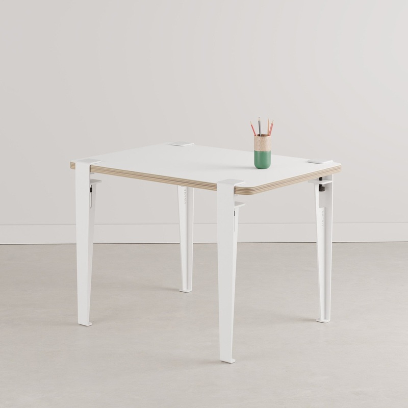 TIPTOE KIDS Desk - Vice Versa Blackboard & White Tabletop with Legs - Cloudy White - 70x50cm