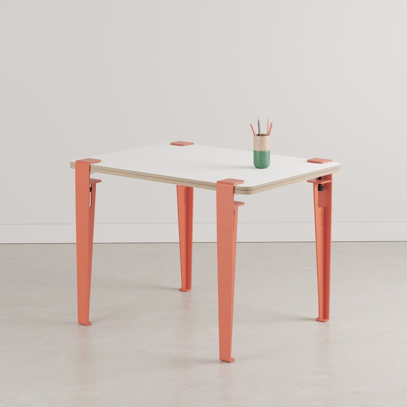 TIPTOE KIDS Desk - Vice Versa Blackboard & White Tabletop with Legs - Flamingo Pink - 70x50cm