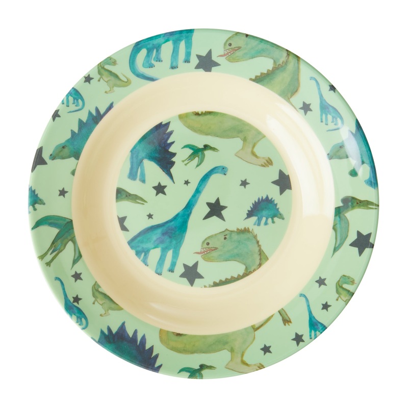 Rice DK Melamine Kids Bowl with Dino Print
