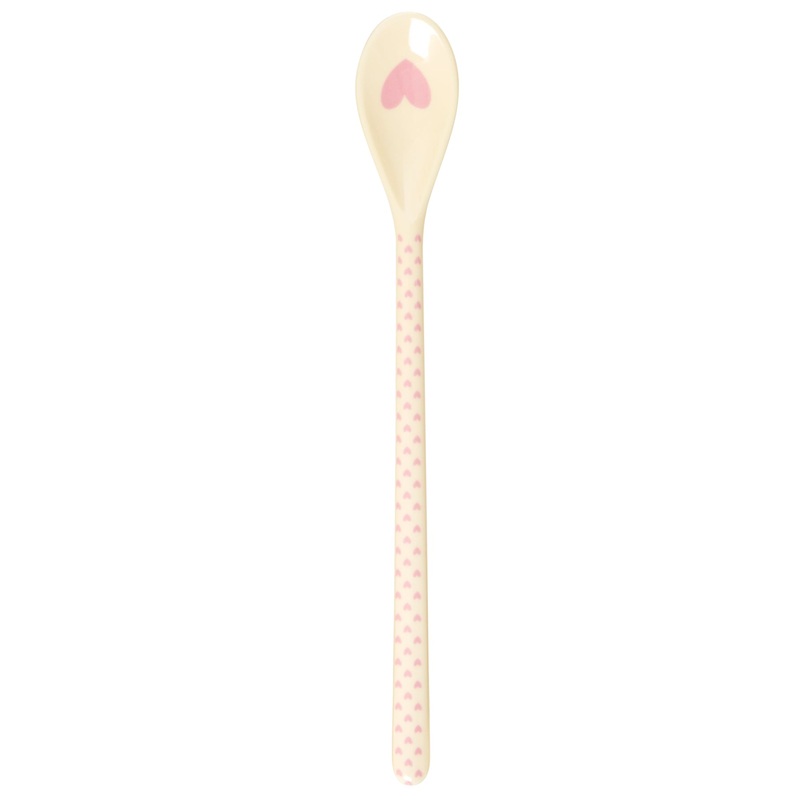 Rice DK Melamine Latte Spoon with Hearts Prints - Pink