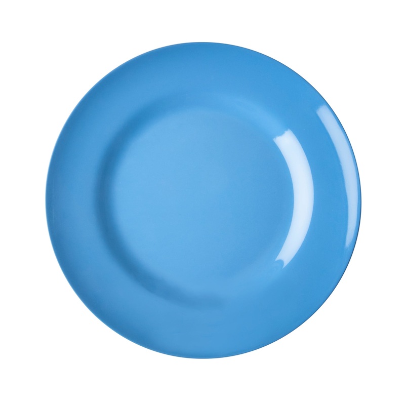 Rice DK Melamine Round Side Plates in Gendarme Blue