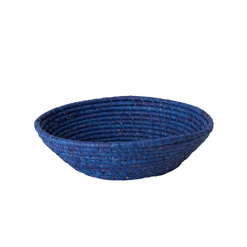 Rice DK Raffia Round Bread Baskets - Set of 4