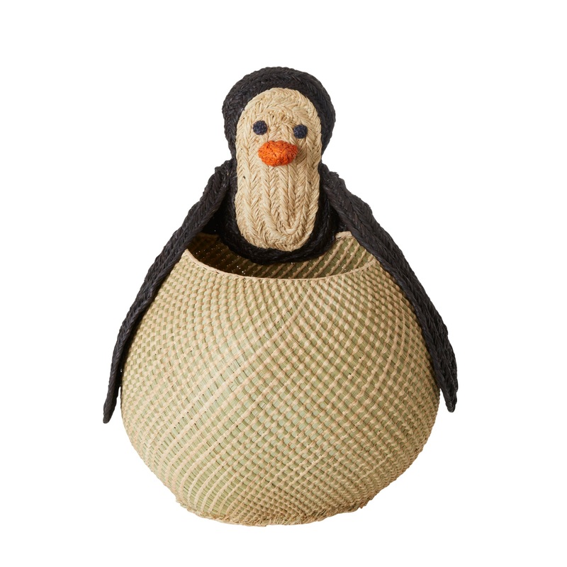 Rice DK Seagrass Storage in Penguin Shape