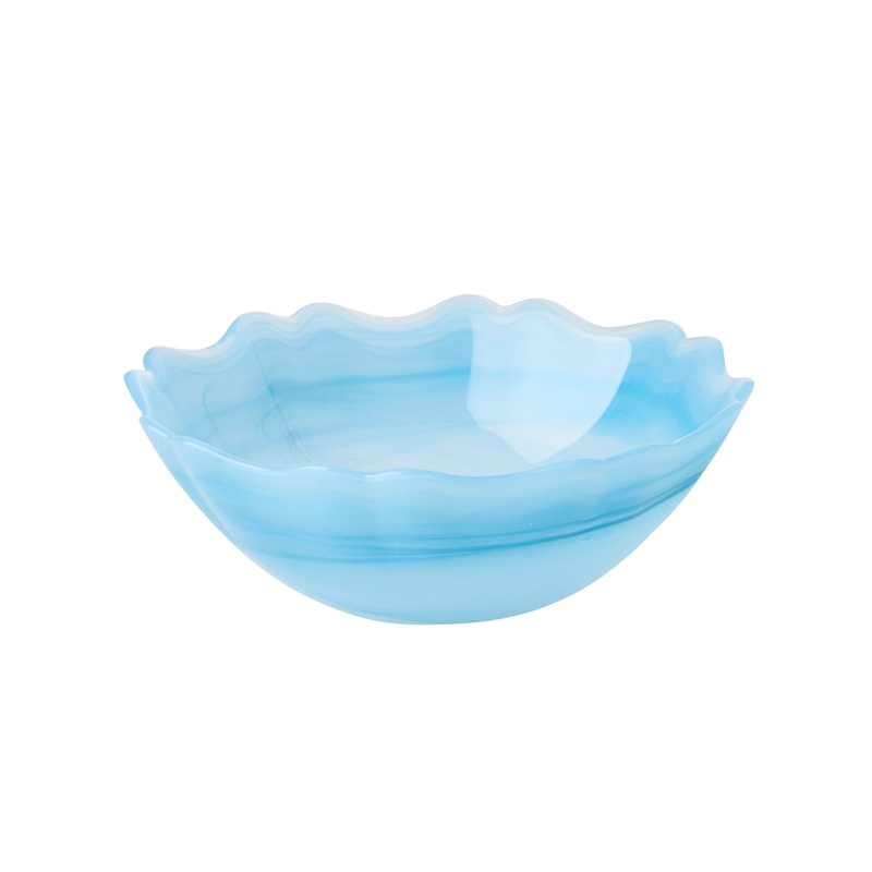 Rice DK Alabaster Glass Bowl in Sky Blue - 500ml Sky Blue