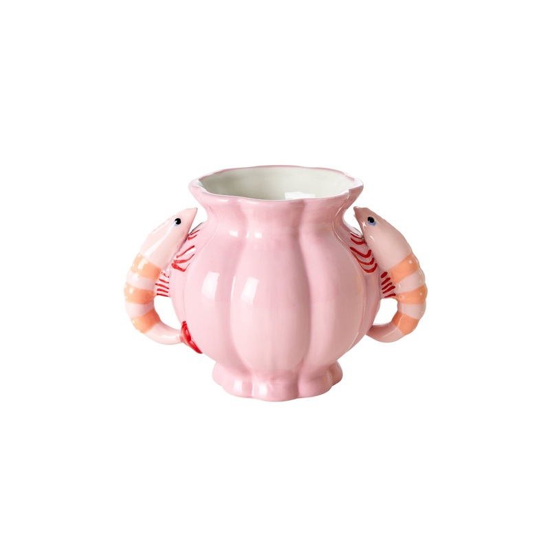 Rice DK Ceramic Vase with Shrimps - Small