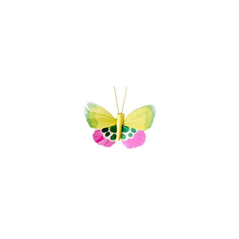 Rice DK Gift Ornament Butterfly with Clip - Multi