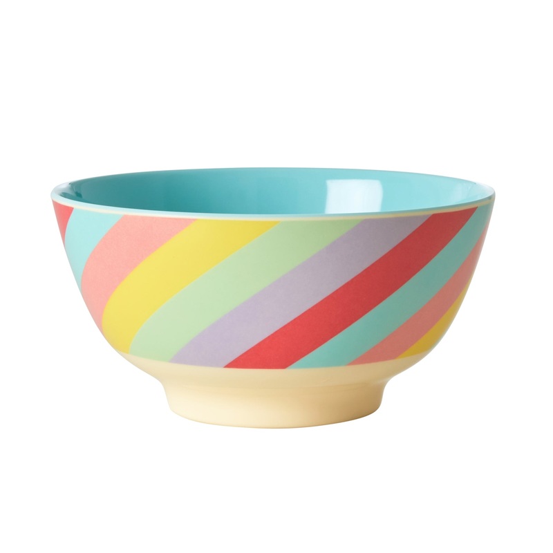 Rice DK Melamine Bowl with Summer Rush Print Two Tone - Medium