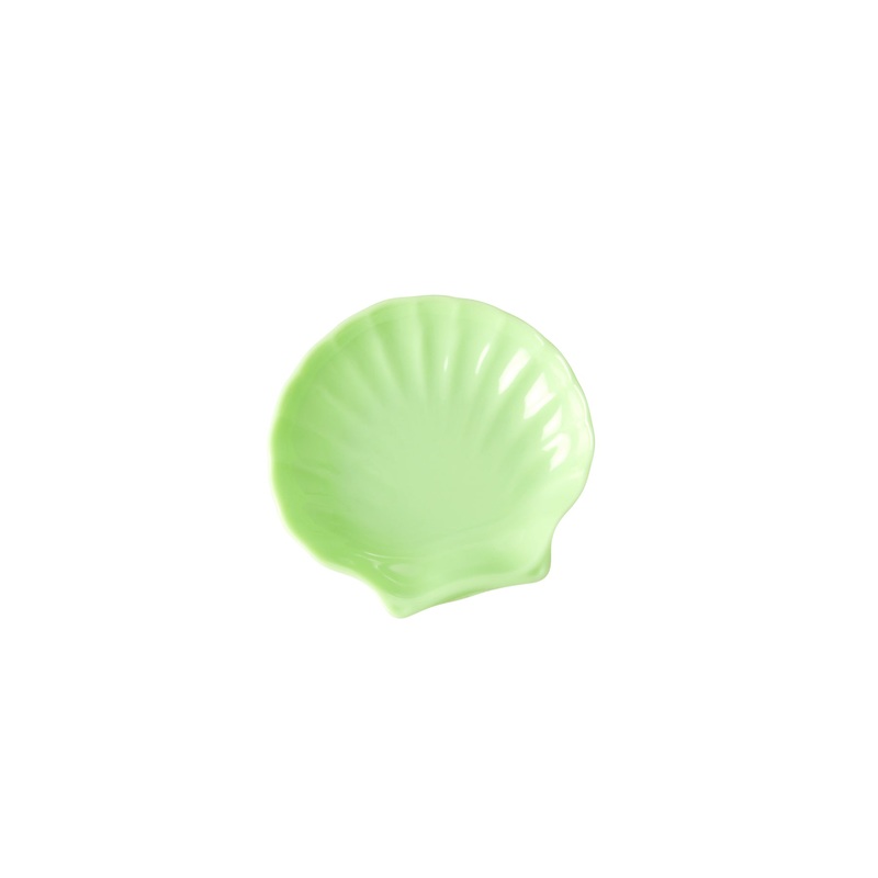 Rice DK Melamine Dipping Plate in Sea Shell Shape Green - Extra Small