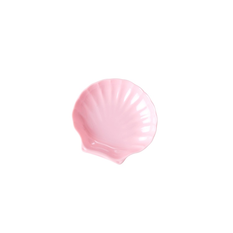 Rice DK Melamine Dipping Plate in Sea Shell Shape Soft Pink - Extra Small
