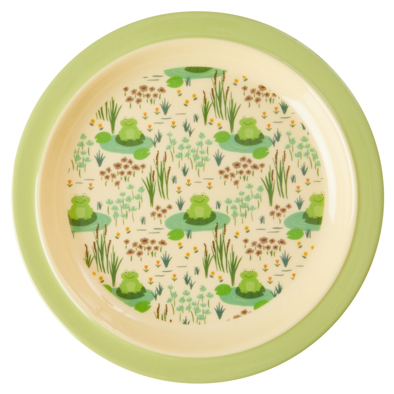 Rice DK Melamine Kids Lunch Plate with Frog Print