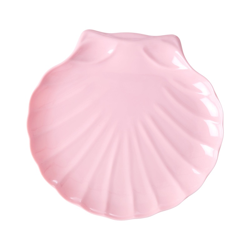 Rice DK Melamine Plate in Sea Shell Shape Ballet Slippers Pink - Large