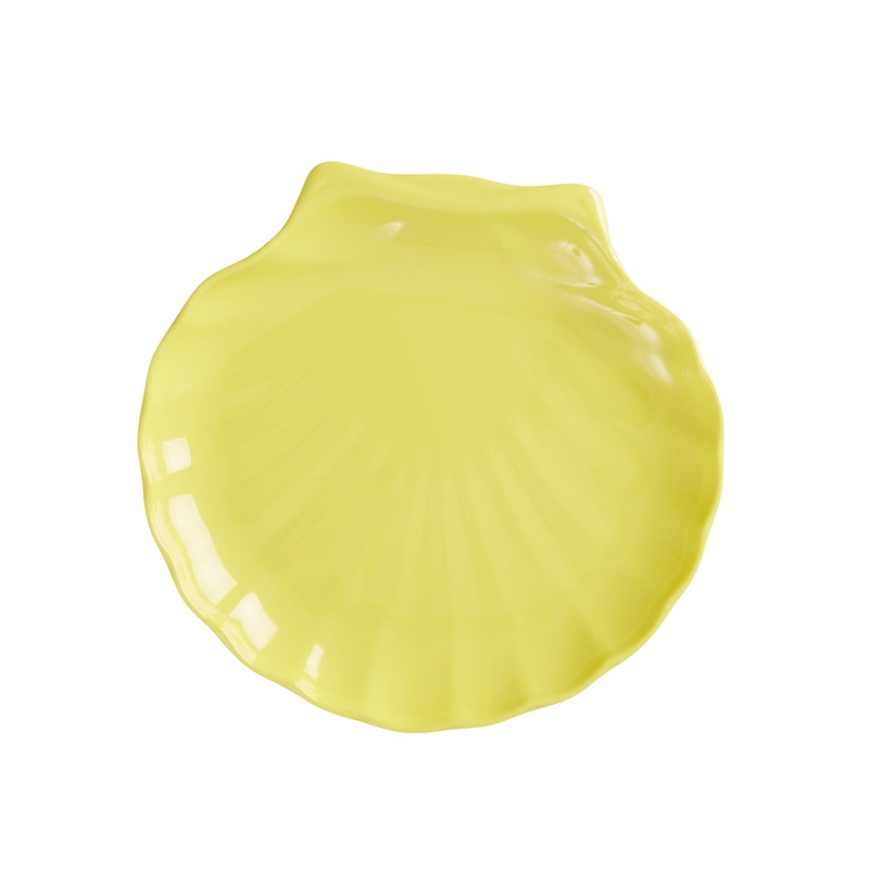 Rice DK Melamine Plate in Sea Shell Shape Yellow - Medium
