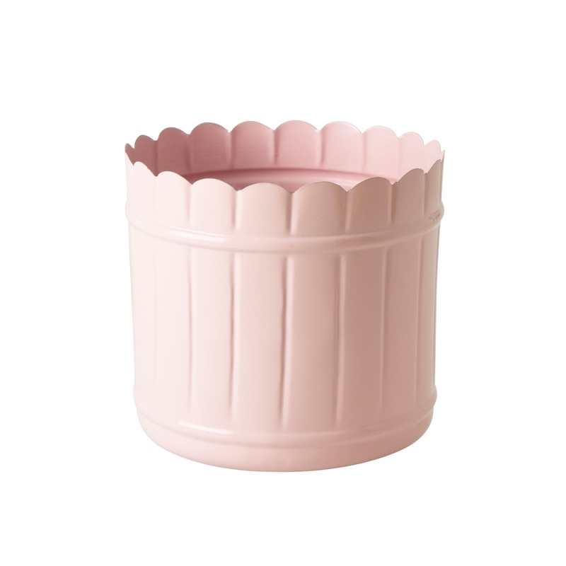 Rice DK Metal Flower Pots in Ballet Slipper Pink - Large