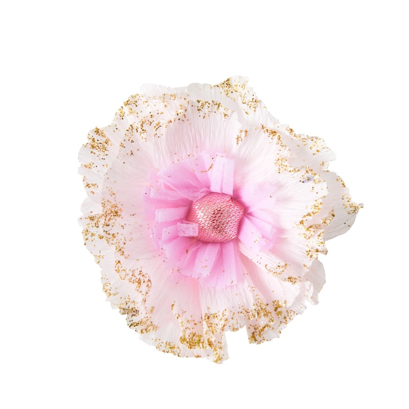 Rice DK Tissue Paper Flower Small Pink Gold