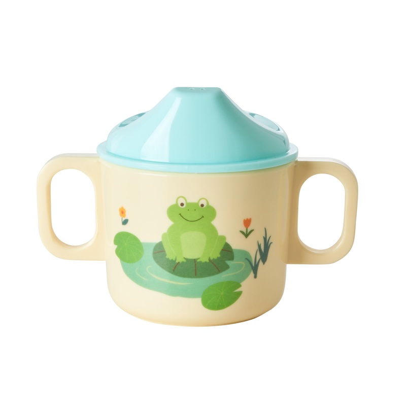 Rice DK Melamine 2 Handle Baby Cup with Frog Print