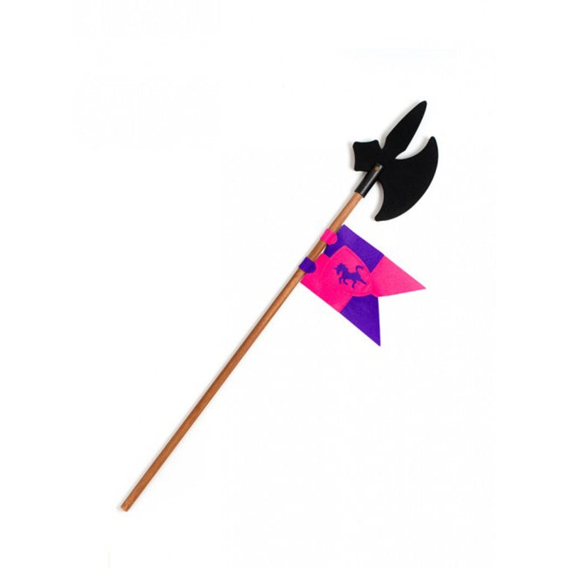 Kalid Medieval Halberd Softik + Pennant Pink