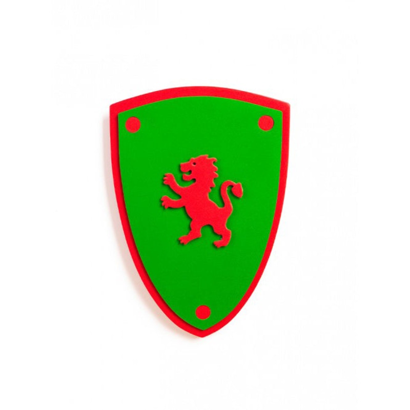 Kalid Medieval Shield Softik Green S Lion