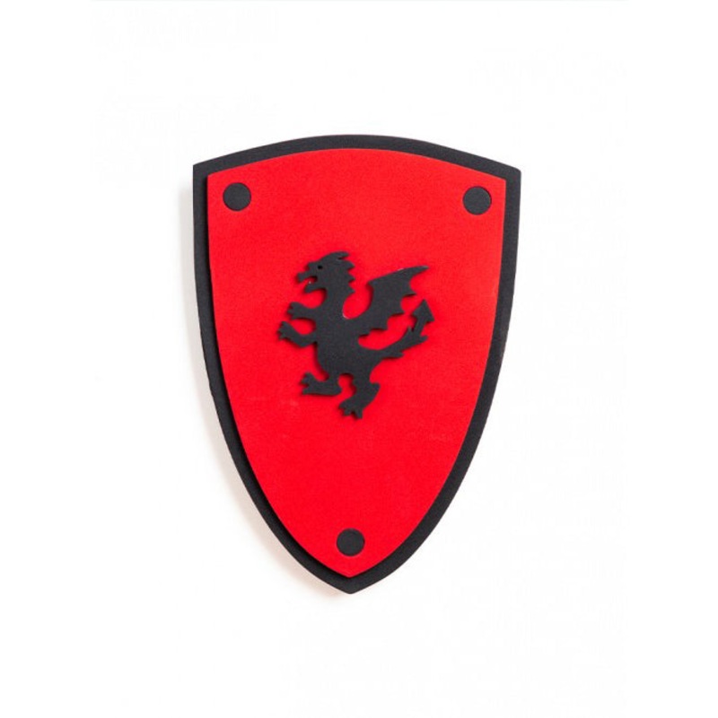 Kalid Medieval Shield Softik Red S Dragon
