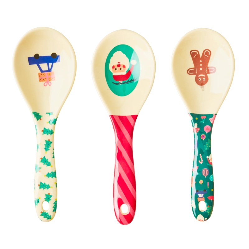Rice DK Melamine Salad Spoon with X'mas Prints (1pc)