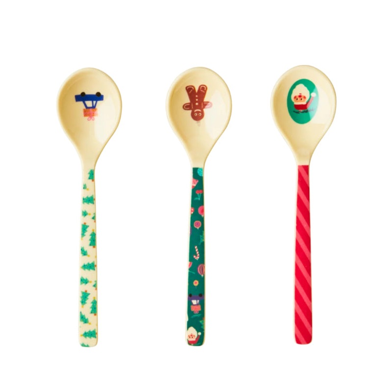 Rice DK Melamine Teaspoon with X'mas Prints (1pc)
