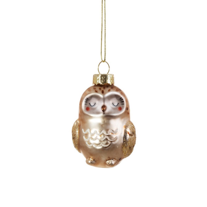 RJB Stone Baby Owl Shaped Bauble