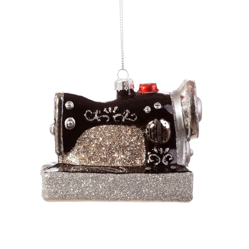 RJB Stone Retro Sewing Machine Shaped Bauble