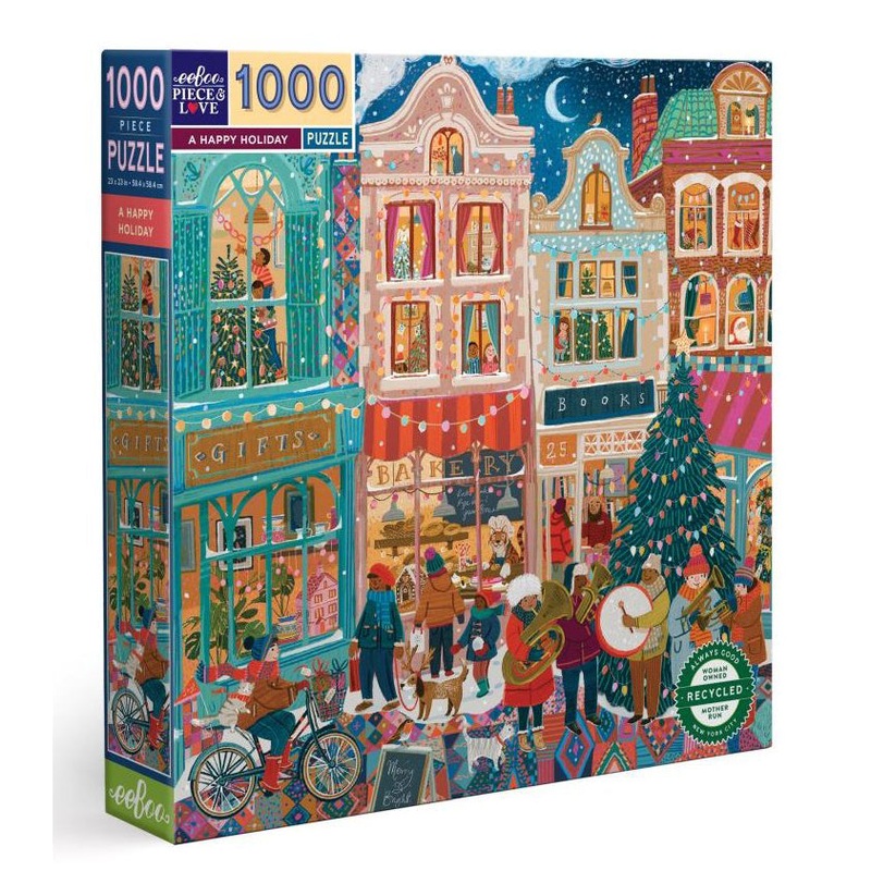eeBoo A Happy Holiday 1000 pc Square Puzzle