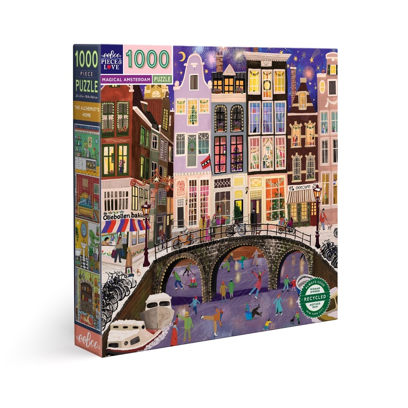 eeBoo Magical Amsterdam 1000 pc Square Puzzle