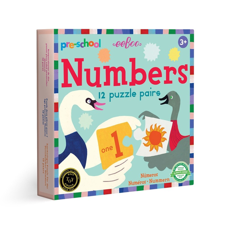 eeBoo Pre-school Numbers Puzzle Pairs