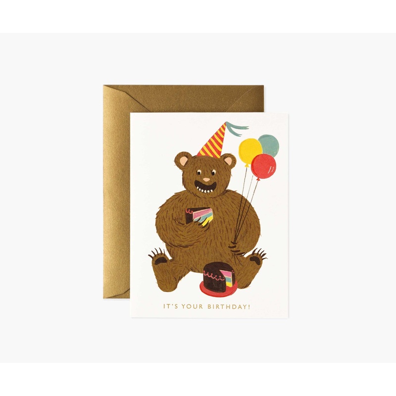 Rifle Paper Co Birthday Bear Card