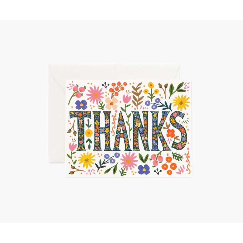 Rifle Paper Co Floral Thanks Card