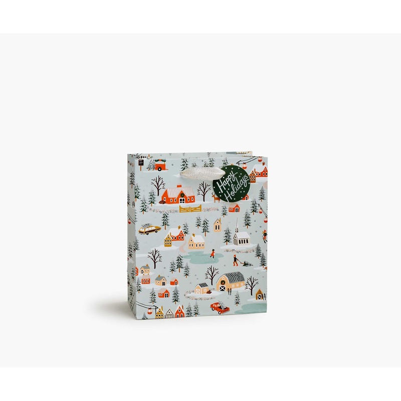 Rifle Paper Co Holiday Village Medium Gift Bag