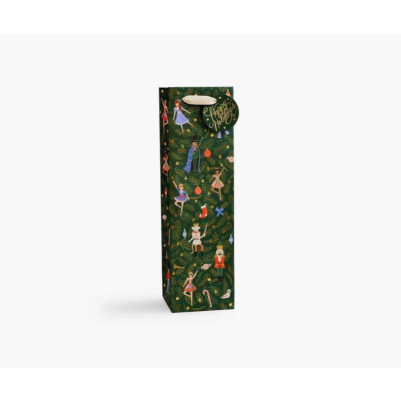 Rifle Paper Co Nutcracker Wine Gift Bag