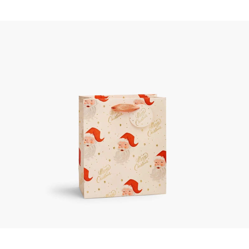 Rifle Paper Co Santa Medium Gift Bag