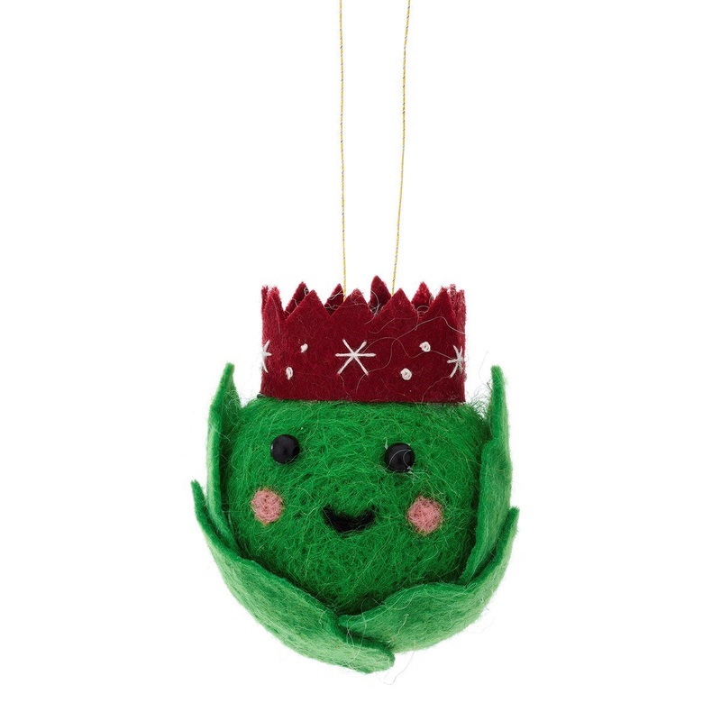 RJB Stone Brussel Sprout Felt Hanging Decoration