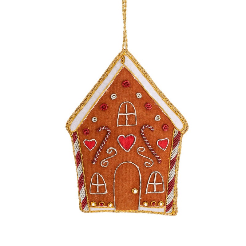 RJB Stone Gingerbread House Zari Decoration