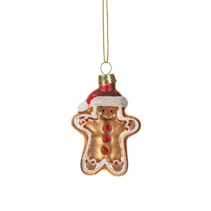 RJB Stone Gingerbread Man Shaped Bauble