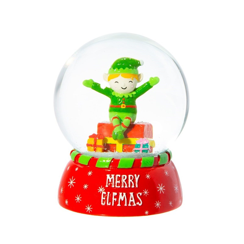 RJB Stone Merry Elfmas Snowglobe