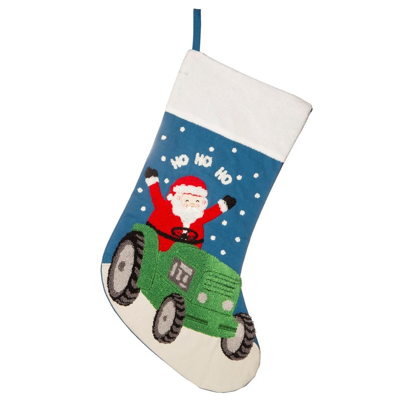 RJB Stone Santa In A Tractor Stocking