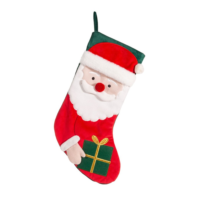 RJB Stone Santa with Present Stocking