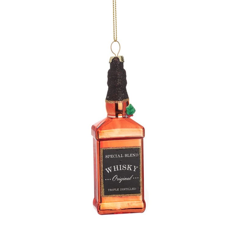 RJB Stone Whisky Bottle Shaped Bauble