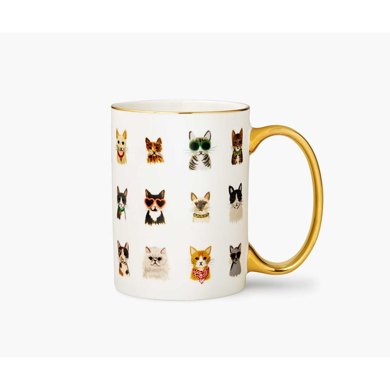 Rifle Paper Co  Cool Cats Porcelain Mug