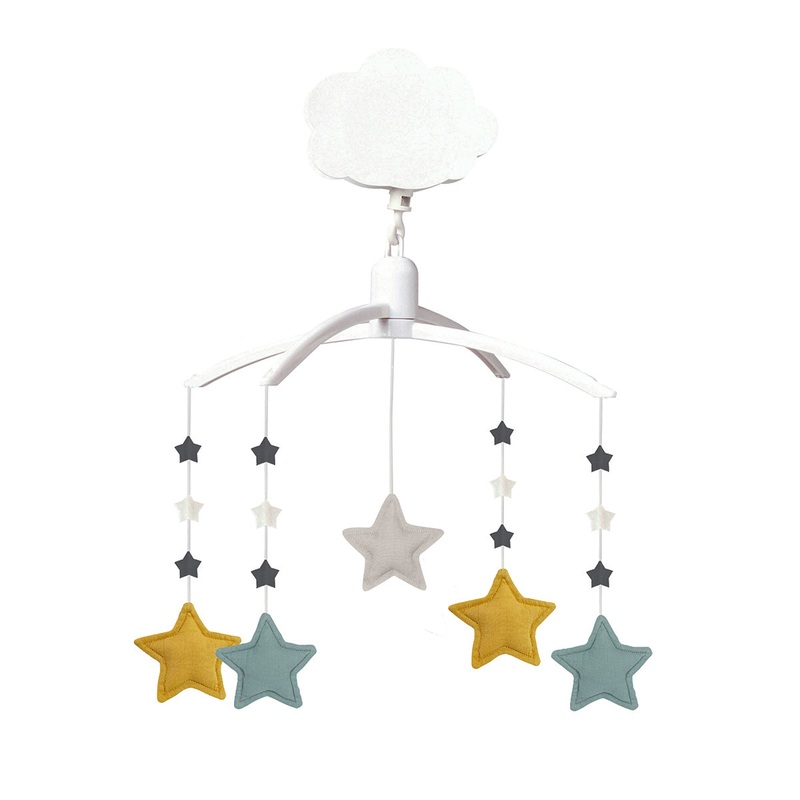 Trousselier Musical Mobile Stars - Celadon Green & Curry
