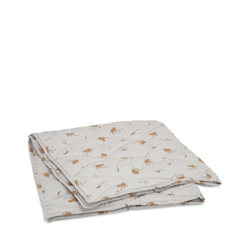 Konges Sljd Baby Quilt Cotton Farm Blue